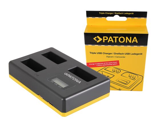 PATONA Carregador Triplo USB para Canon LP-E17