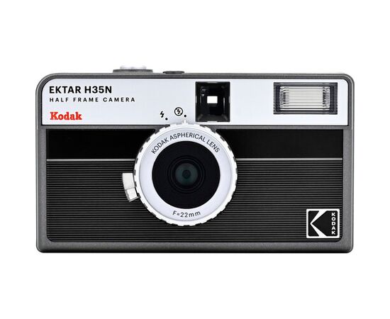 KODAK Câmera Fotográfica Analógica Half-Frame Reutilizável Ektar H35N - Preto