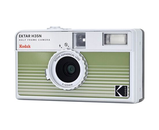 KODAK Câmera Fotográfica Analógica Half-Frame Reutilizável Ektar H35N - Verde