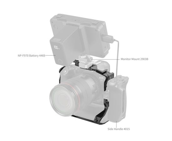 SMALLRIG 5623 Cage para Canon EOS R5 Mark II com punho de bateria BG-R20