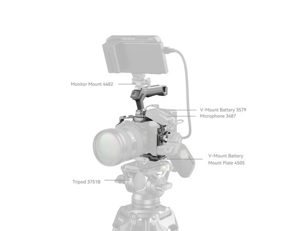 SMALLRIG 4538 Kit de Cage + Punho Superior HawkLock para Sony Alpha 7R V / Alpha 7 IV / Alpha 7S III