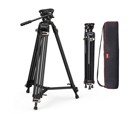 SMALLRIG 3751B Tripé de Vídeo AD-01 com Cabeça Fluída