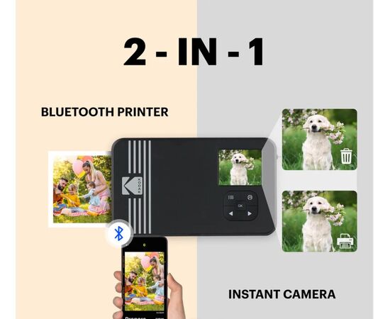 KODAK Câmera Instantânea Mini Shot 2 Retro - Branco