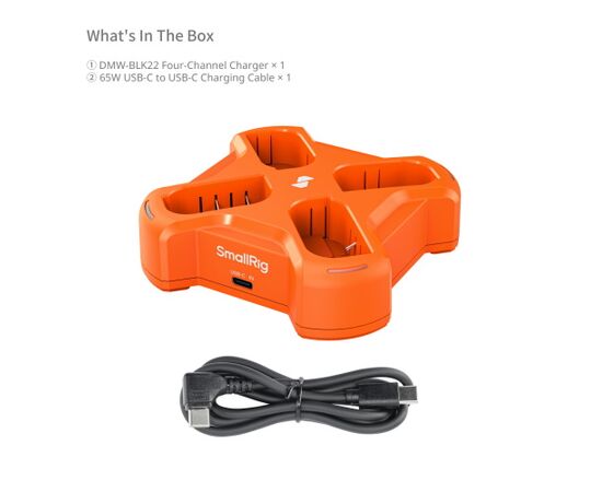 SMALLRIG 5748 Carregador para 4 baterias DMW-BLK22