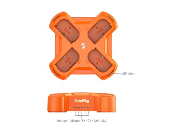 SMALLRIG 4838 Carregador para 4 baterias LP-E6NH