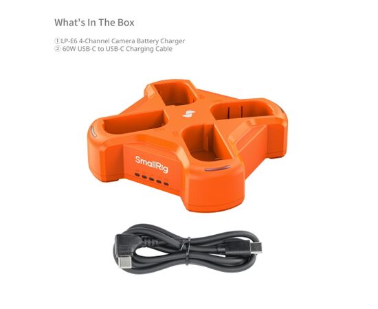 SMALLRIG 4838 Carregador para 4 baterias LP-E6NH