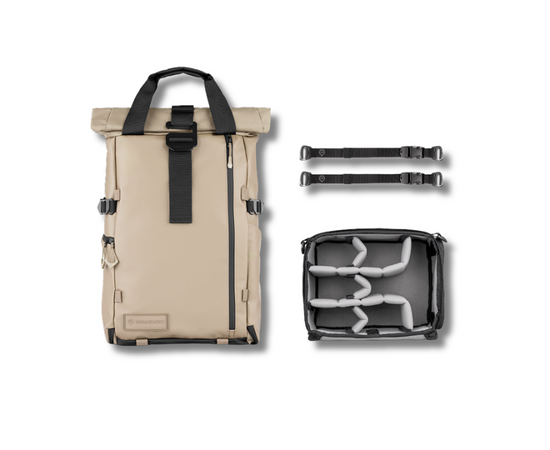 WANDRD Mochila de Viagem + Bolsa Organizadora PRVKE 31L - Yuma Tan