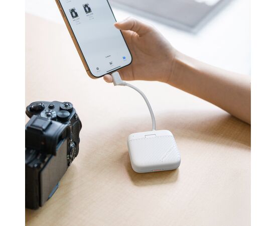 PGYTECH Estojo/Leitor de Cartões SD / MicroSD CreateMate - Branco