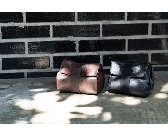 ARTISAN&ARTIST Bolsa Dobrável de Couro ACAM-77 - Castanho