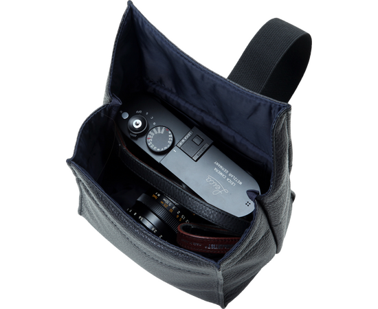 ARTISAN&ARTIST Bolsa Dobrável de Couro ACAM-77 - Preto