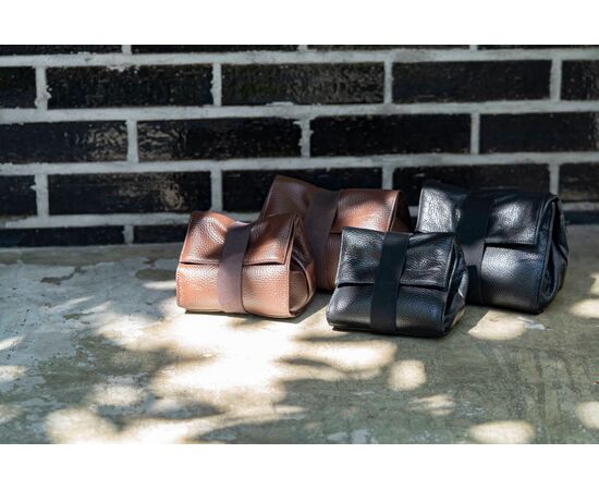 ARTISAN&ARTIST Bolsa Dobrável de Couro ACAM-77 - Preto
