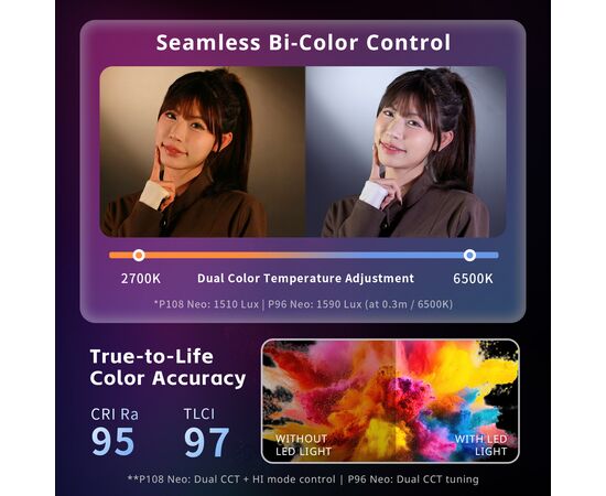 SMALLRIG 5821 Iluminador LED P108 Neo Mini - RGB