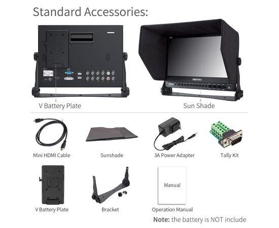 SEETEC Monitor P133-9HSD 13.3" SDI 4K HDMI