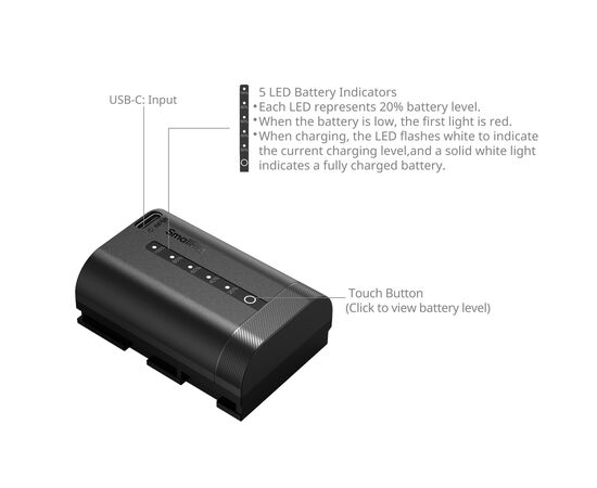 SMALLRIG 5299 Bateria EN-EL15c com porta USB-C