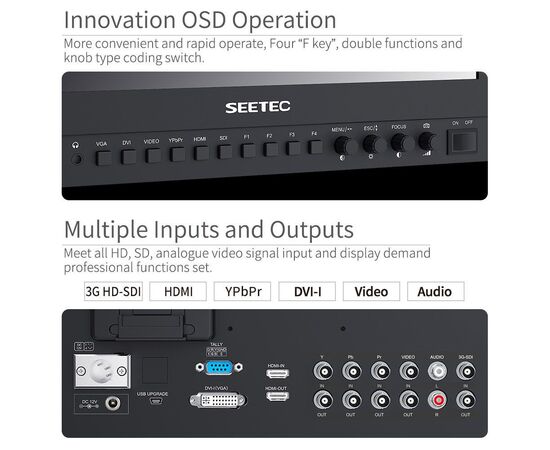 SEETEC Monitor P133-9HSD 13.3" SDI 4K HDMI