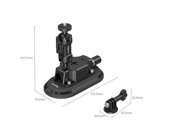 SMALLRIG 5842 Suporte de Ventosa para Carros para Action Cams
