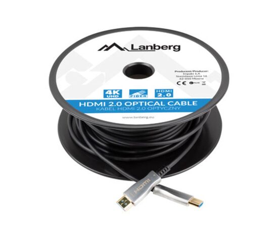 LANBERG Cabo Fibra Ótica HDMI Macho/Macho 2.0 4K - 100m