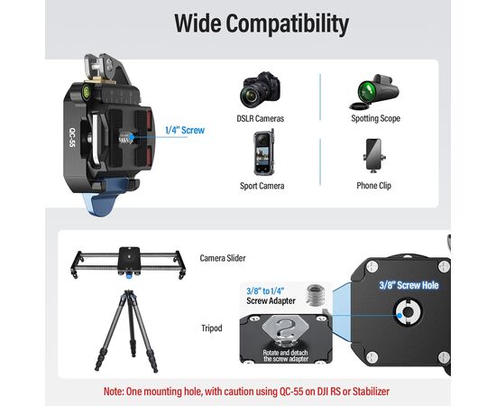 SIRUI Kit Arca Quick Release Plate para Tripés QC-55