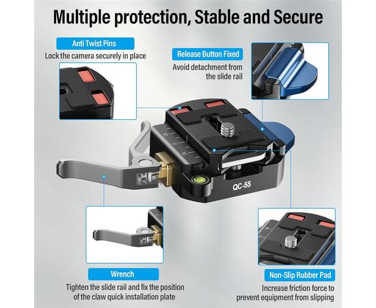 SIRUI Kit Arca Quick Release Plate para Tripés QC-55