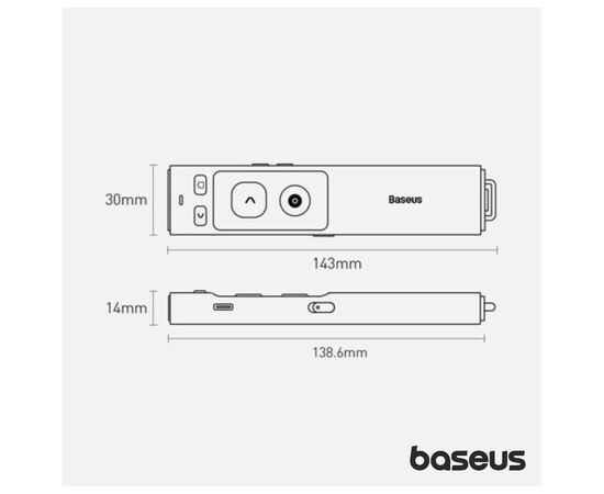 BASEUS Comando com Ponteiro Laser Wireless