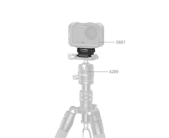 SMALLRIG 6014 Adaptador de Montagem em Arca-Swiss para DJI Osmo Action 6 / Osmo Nano