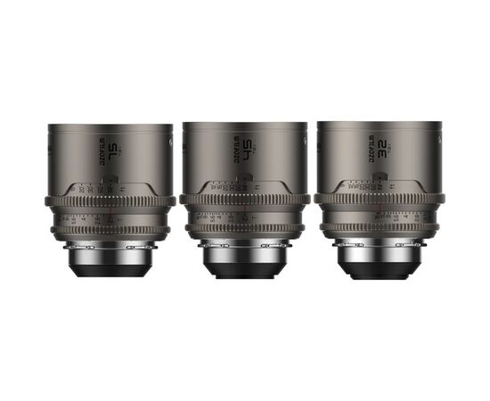 DZOFILM Kit Arcana 32mm, 45mm e 75mm T2.1 Anamórfica 1.5x PL-Mount