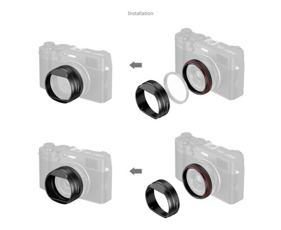 SMALLRIG 5848 Pára-sol para Fujifilm X100V / X100VI - Preto