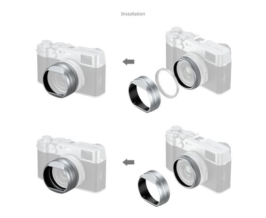 SMALLRIG 5859 Pára-sol para Fujifilm X100V / X100VI - Prata