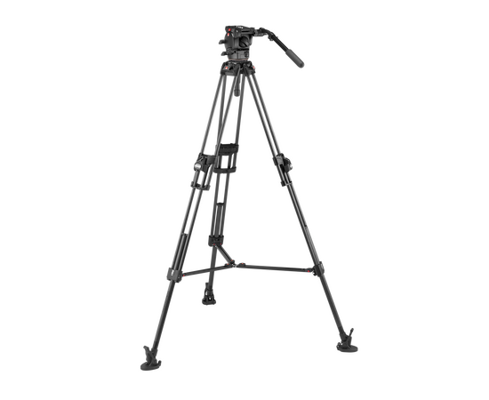 MANFROTTO Cabeça de Vídeo 526 com Tripé Duplo de Carbono 645 Fast Twin