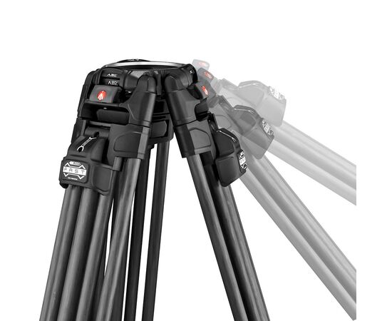 MANFROTTO Cabeça de Vídeo 526 com Tripé Duplo de Carbono 645 Fast Twin