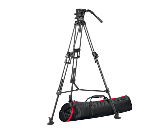 MANFROTTO Cabeça de Vídeo 526 com Tripé Duplo de Carbono 645 Fast Twin