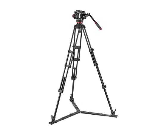 MANFROTTO Cabeça Esférica 504X com Tripé Duplo de Alumínio e Estabilizador de Solo