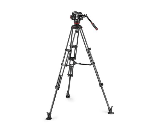 MANFROTTO Cabeça Esférica 504X com Tripé Duplo de Carbono e Estabilizador Central