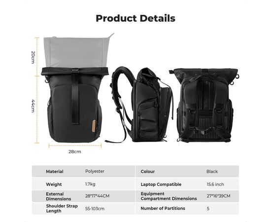 K&F CONCEPT Mochila Nature Wander 11 - 20L