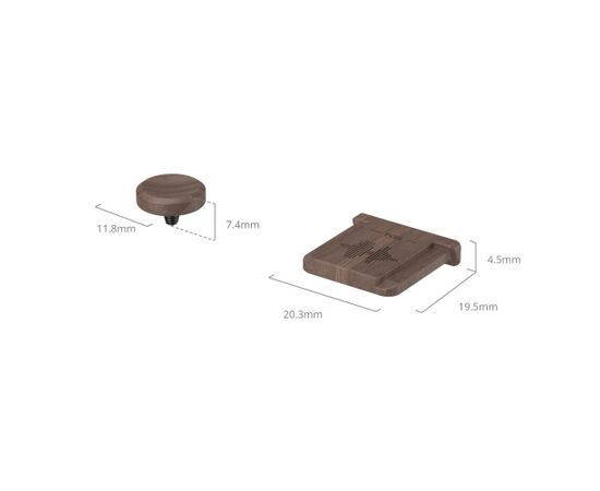 SMALLRIG 6240 Kit Tampa Hot Shoe e Botão de Obturador Fujifilm - Walnut