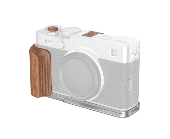 SMALLRIG 5984 L-Bracket com Punho de Madeira para Fujifilm X-E5 - Rosewood/Prata