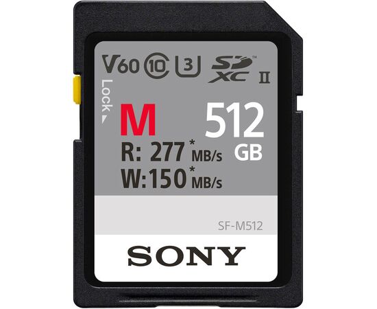 SONY M SDXC SF-M512 277MB/s Classe 10 U3 UHS-II 4K - 512GB
