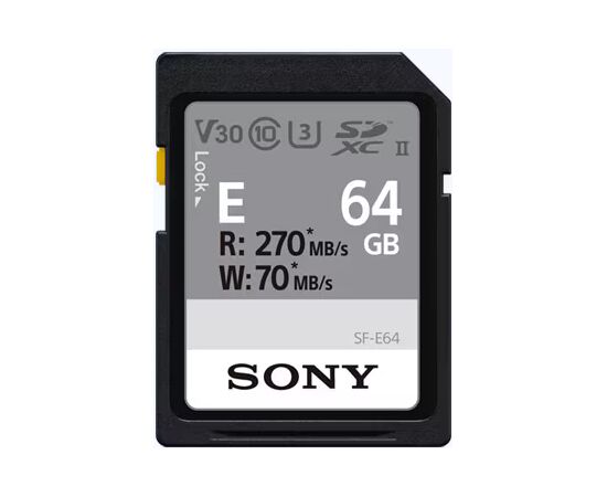 SONY SDXC E Series 270MB/s Classe 10 V60 UHS-II - 64GB