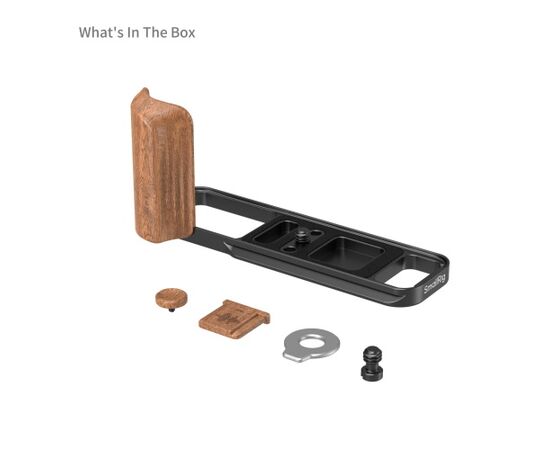 SMALLRIG 5985 L-Bracket com Punho de Madeira para Fujifilm X-E5 - Rosewood/Preto