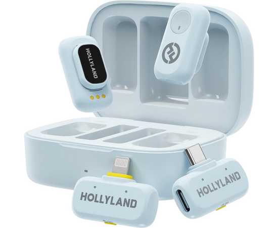 HOLLYLAND Lark A1 (2TX + 2RX [USB-C + Lightning]) - Duo Combo Sky Blue