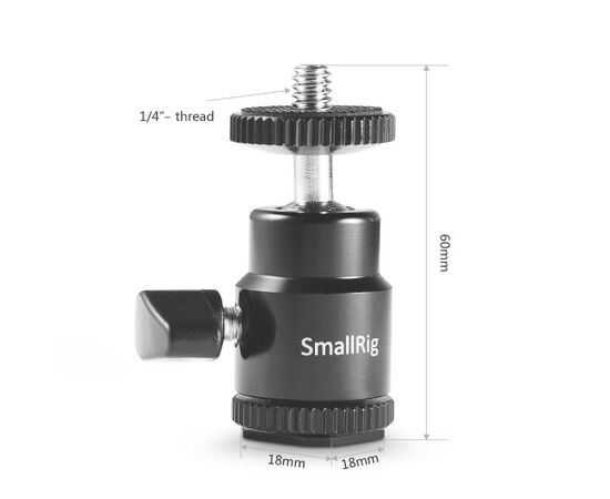 SMALLRIG 761 Braço Mágico com Cabeça de Bola 1/4" Extra