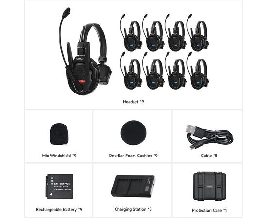 SYNCO Intercomunicador Wireless Xtalk XPRO 9