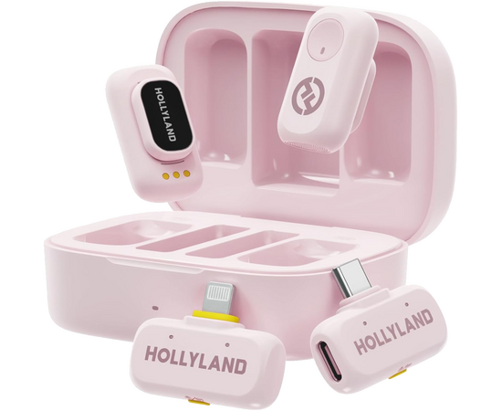 HOLLYLAND Lark A1 (2TX + 2RX [USB-C + Lightning]) - Duo Combo Cloud Pink