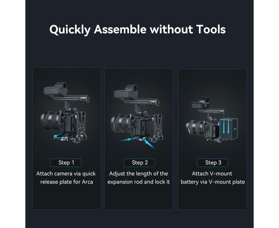 SMALLRIG 4064B Sistema de Montagem de Baterias V-Mount