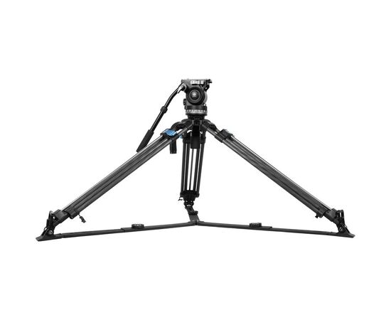 SIRUI Tripé de Carbono SQ75 com Cabeça de Fluida VHS-10 + Mid-Level Spreader SV-FM