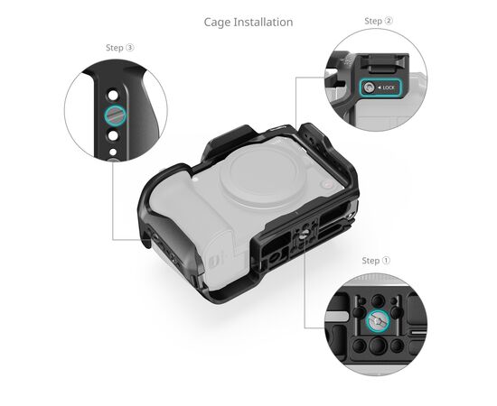 SMALLRIG 6372 Cage HawkLock Quick-Release Canon EOS R6 V