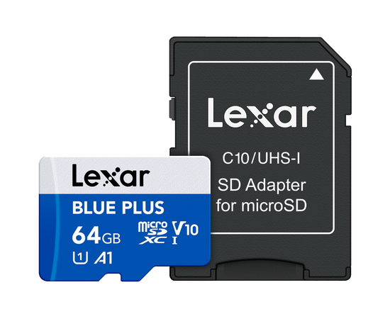 LEXAR BluePlus MicroSDHC 100MB/s V10 U3 UHS-I - 64GB