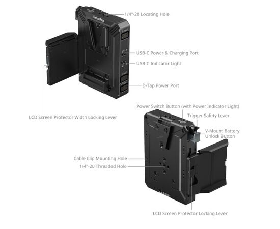SMALLRIG 5228 Placa de montagem de bateria V-Mount