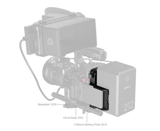SMALLRIG 5228 Placa de montagem de bateria V-Mount