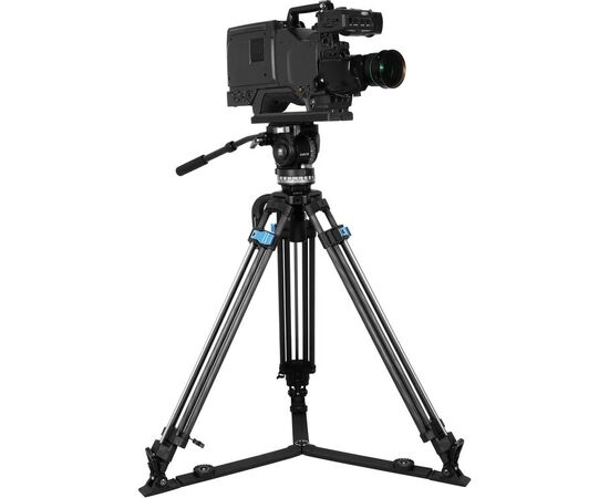 SIRUI Tripé de Carbono SQ75 com Cabeça de Fluida VHS-10 + Mid-Level Spreader SV-FM